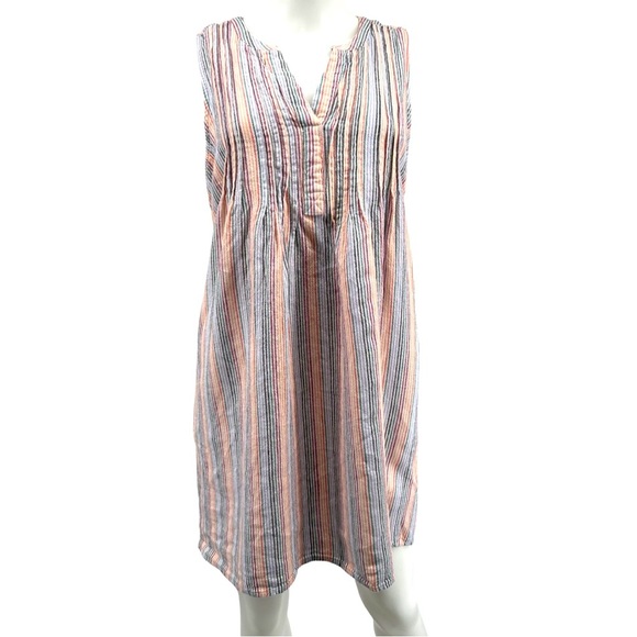 Sonoma Linen Blend Pin-tuck Tank Dress - Picture 1 of 7